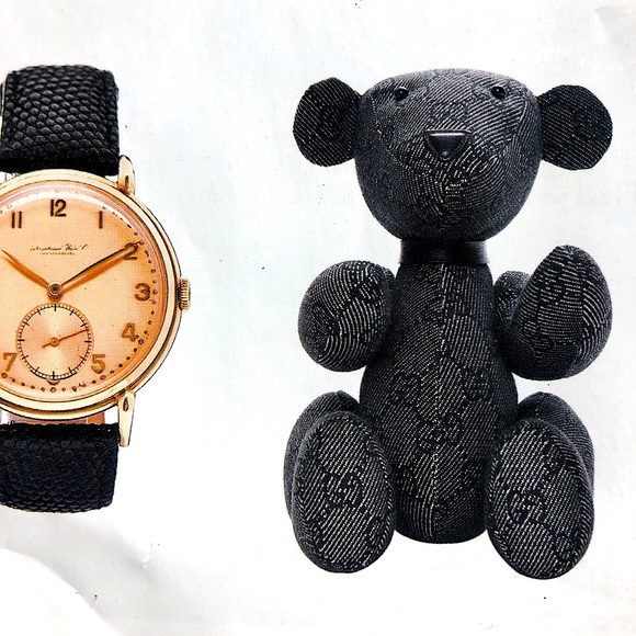 Authentic GUCCI Baby Teddy Bear Limited Edition Collectors Item Monogram Canvas - Picture 9 of 10